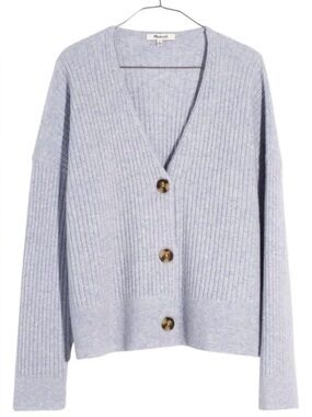 Madewell Cameron Ribbed Cardigan Sweater in Coziest Yarn